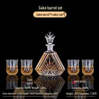 Premium Crystal Glass Whisky Decanter Set