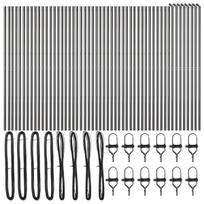 vidaXL Tvorelės stulpas 52 pcs Pilka 3,2 x 3,2 x 170 cm