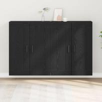 vidaXL Prikabinama spinta 2 pcs Juodas ąžuolas 69,5 x 34 x 90 cm