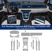 Automobilio interjero centrinės konsolės permatoma TPU apsauginė plėvelė nuo įbrėžimų Porsche Cayenne 2024 visureigiui Coupe 3.0T 4.0T 3.0T LHD