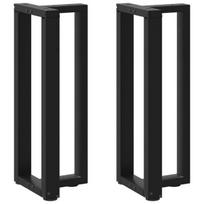 Konsolės stalo kojos, 2 vnt., juoda, 38x25x(72-73)cm, plienas
