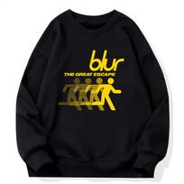 Blur Band The Great Escape Megztinis Roko Grupės Mada Apvalus Kaklas Drabužiai Retro Viršutiniai Drabužiai Moterys Vyrai Ilgomis Rankovėmis Streetwear Madingi M juoda