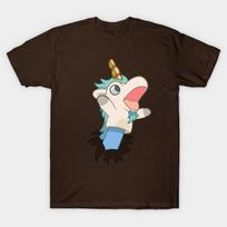 Men Black Print T-shirt Enter Unicorse No-Cut Transfer Paper Print Cotton Tshirt S ruda
