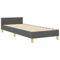 vidaXL Lovos rėmas su galvūgalio Tamsiai pilka 90 x 200 cm audinys