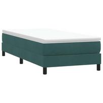 vidaXL Box Spring Lova be čiužinio Tamsiai žalia 90x210 cm aksomas