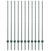 Tvorų stulpai 11 vnt. U kanalo Žalia 140 cm Plienas