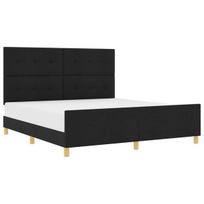 vidaXL Lovos rėmas su galvūgalio Juoda 180 x 200 cm audinys