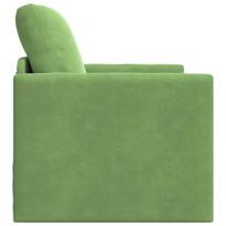 Grindų sofa-lova 2-in-1 Šviesiai žalia 74x77x81 cm Aksomas