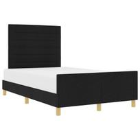 vidaXL Lovos rėmas su galvūgalio Juoda 140 x 190 cm audinys