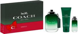 Rinkinys Coach Green vyrams: tualetinis vanduo EDT, 100 ml + dušo želė, 100 ml + tualetinis vanduo EDT, 15 ml