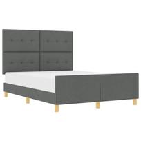 vidaXL Lovos rėmas su galvūgalio Tamsiai pilka 160 x 200 cm audinys