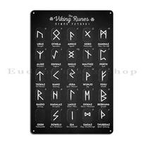 Vikingų runos metalinė plokštelė sienų dekoras individualus baro kino teatro garažo skardinis ženklas plakatas 20x30cm