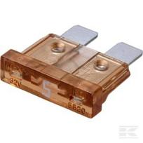 Standartinė peilinė saugiklė 5A 20mm ruda pakuotė 100 vnt iMaXX SI22005