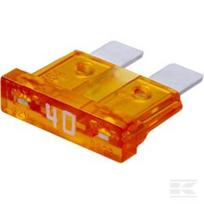 Standartinė peilinė saugiklė 40A 20mm oranžinė pakuotė 100 vnt iMaXX SI22040
