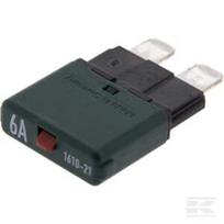 Terminis saugiklis su rankiniu atstatymu 28V 6A 34.4mm žalias E.T.A SI25006