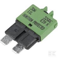 Terminis saugiklis su rankiniu atstatymu 28V 30A 34.4mm žalias E.T.A SI25030
