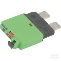 Terminis saugiklis su rankiniu atstatymu 28V 30A 34.4mm žalias E.T.A SI25130