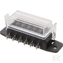 Saugiklių dėžutė 6 vietų peiliniams saugikliams max 32V 15A (ATO/ATC) 12x6.3mm FB10005KR