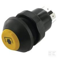 Paspaudžiamas jungiklis PTO apvalus geltonas 11175390PN