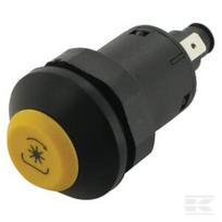 Paspaudžiamas jungiklis PTO apvalus geltonas 11245600PN