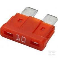 Standartinis peilinis saugiklis 12V 10A ilgis 18.8mm raudonas pakuotė 10 vnt Hella 8JS711683092
