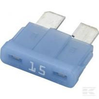 Standartinis peilinis saugiklis 12V 15A ilgis 18.8mm mėlynas pakuotė 10 vnt Hella 8JS711683102