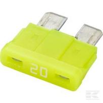 Standartinis peilinis saugiklis 12V 20A ilgis 18.8mm geltonas pakuotė 10 vnt Hella 8JS711683112