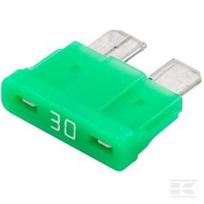 Standartinis peilinis saugiklis 12V 30A ilgis 18.8mm žalias pakuotė 10 vnt Hella 8JS711683132
