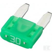 MINI peilinis saugiklis 30A ilgis 10.9mm žalias pakuotė 50 vnt Hella 8JS728596171