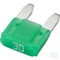MINI peilinis saugiklis 32V 30A ilgis 16.3mm žalias pakuotė 10 vnt Hella 8JS728596252