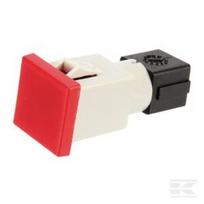 Įspėjamoji lemputė kvadratinė, 12/24V, raudona, prisukama, 22,5x22,5, Cobo 9450000