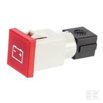 Įspėjamoji lemputė kvadratinė, 12/24V, raudona, prisukama, 22,5x22,5, Cobo 9457000