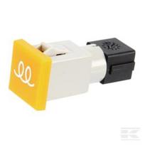 Įspėjamoji lemputė kvadratinė, 12/24V, geltona, prisukama, 22,5x22,5, Cobo 9461000