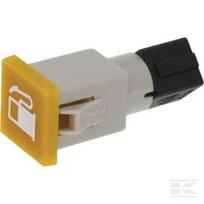 Įspėjamoji lemputė kvadratinė, 12/24V, geltona, prisukama, 22,5x22,5, Cobo 9468000