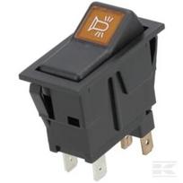 Svirtinis jungiklis I-0 išjungti/įjungti 12V 2 kontaktų rotacinis švyturėlis SW10055KR