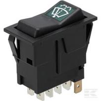 Svirtinis jungiklis I-0-(II) įjungti/įjungti/momentinis 12V 8 kontaktų priekinio stiklo valytuvas ir apiplovimas SW10041KR