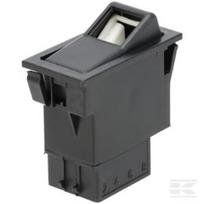 Svirtinis jungiklis I-0 įjungti/išjungti 12/24V 5 kontaktų orientacinis ir funkcinis apšvietimas su lempute SW10026KR