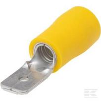 Peilinis gnybtas, vyriškas, geltonas, 4-6mm² 6.3x0.8mm (50 vnt.), Kramp LA9320KR