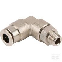 Įspaudžiama jungtis Ø6 mm 90° (pasukama), išorinis sriegis M8x1 Kramp CLWSS6MK81