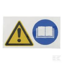 Informacinis lipdukas „Skaitykite instrukciją“ 45x25 mm WB000013