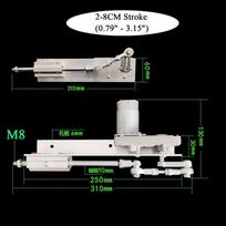 DC 12V/24V Reciprocating Cycle Linear Actuator Gear Adjustable Telescopic Motor with Speed Controller DC12V 45RPM