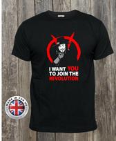 V už kerštą t-shirt Anonymous t-shirt 'AŠ TAVE NORIU' revoliucijos juoda t-shirt 3XL