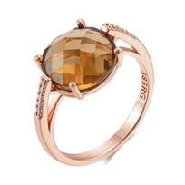 Fashion Round Light Brown Natural Zircon Bride Ring For Women Simple  Rose Gold Color High Quality Daily Jewelry 7