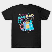 Vyriški juodi marškinėliai su spauda Rad Dad Bluey Be išpjovos Perdavimo popieriaus spauda Medvilniniai marškinėliai 3XL juoda