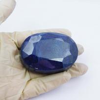 Natūralus mėlynasis safyras 869,35 ct ovaliai pjautas sertifikuotas laisvas brangakmenis 62.5 mm Approx. mėlyna