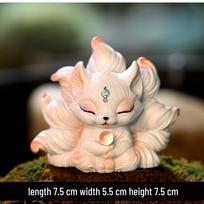 Nine-Tailed Fox Desktop and Car Decoration - Cute Fox Doll Interior Accessory