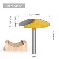 Graviravimas 1/4  6mm 8mm kotas Freza Medžio drožyba Medžio apdirbimo įrankiai Valymo dugno freza Dubenėlio freza