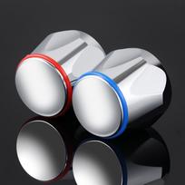 2pcs High Quality Hot & Cold Tap Top Head Faucet Cover Chrome Plated Replacement Set Kitchen Bathroom Faucet Handle balta