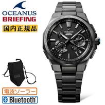 CASIO OCEANUS BRIEFING Bendradarbiavimo Klasikinė linija OCW-T6000BR-1AJR Visiškai juodas Radijo bangų Saulės energija Išmaniojo telefono jungtis Titano Lengvas Chronografas Ribotas
