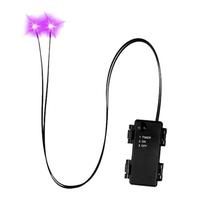 Light Up Eyes Halloween Skull Cosplay Light Up Eyes With Timer LED Decorations Spooky Props For Tombstones Skeletons Outdoor violetinė